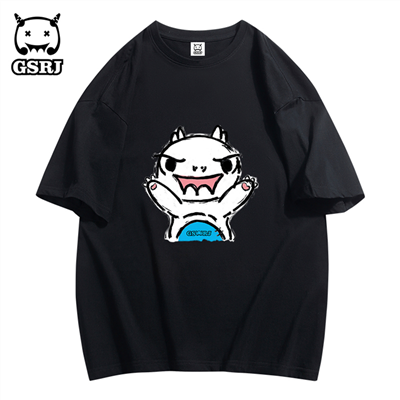 guaishouriji 낙서 몬스터 티셔츠